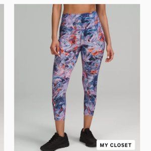 Lululemon Base Pace High-Rise Crop 23" *Brushed Nulux Atmospheric Purple Multi 6